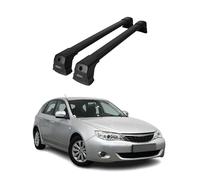OMAC Barre Portatutto Trasversali Compatibili con Subaru Impreza III Hatchback 2007-2012 - 2 Stangen - Bloccabile - Alluminio Nero