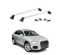OMAC Barre Portatutto Trasversali per Audi Q3 8U 2011-2018 - Bloccabile (4 Schlösser) - Max 100 kg - Robuste Befestigung Argento