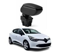 Omac Bracciolo centrale compatibile con Renault Clio 2012-2019 in PU-pelle e ABS Nero