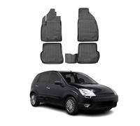 OMAC GmbH - Tappetini per Ford Fiesta V 2005-2008, 3D, Bordo Alto, in Gomma, Nero
