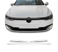 OMAC Griglia Calandra Leisten Grillleisten compatibile con VW Golf 8 Hatchback 2019-2026 Acciaio Inox Argento 3tlg