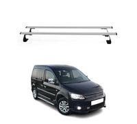 OMAC Heavy Duty Barre Portatutto Trasversali Compatibili con VW Caddy III 2003-2015 Pre-FL - 2 Stangen - Acciaio Argento
