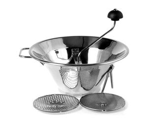 Omac Passa verdura inox professionale Chef 3 dischi (33x14cm) Cromo 800