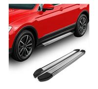 OMAC Pedane laterali in alluminio, compatibili con Fiat Doblo 2010-2021, colore argento corto, 2 pezzi
