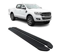 OMAC Sottoporta Laterali Pedane Laterali Compatibili con Ford Ranger DoubleCab 2012-22 Alu Nero