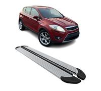 OMAC Sottoporta Laterali Pedane Laterali Schweller compatibile con Ford Kuga I 2008-2012 Alluminio Argento