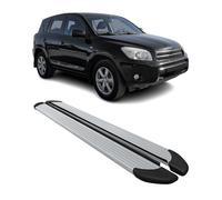OMAC Sottoporta Laterali Pedane Laterali Schweller compatibile con Toyota RAV4 2005-2014 Alluminio Grigio
