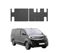 OMAC Tappetini in Gomma Compatibili con Citroen Jumpy 2016-2026 3. Sitzreihe Matten Nero 2X