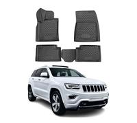 OMAC Tappetini in gomma compatibili con Jeep Grand Cherokee 2013-2015 TPE nero 4X