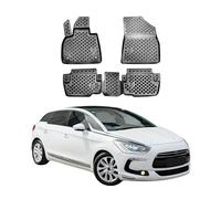 OMAC Tappetini in Gomma Tappetini Compatibili con Citroen DS5 2011-2021 TPE Tappetini Auto Nero 4X