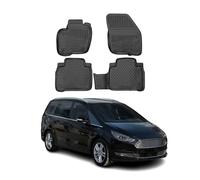 OMAC Tappetini in Gomma Tappetini Compatibili con Ford S-Max Galaxy 2015-2024 TPE Matten Nero 4X