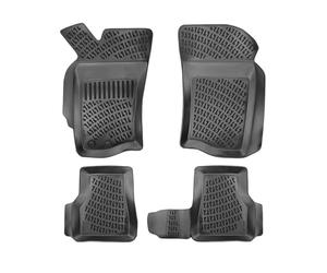 OMAC Tappetini per auto compatibili con Fiat Palio Hatchback 1996 - 2012, per tutte le stagioni, tappetini in gomma antiscivolo per tutte le stagioni, vestibilità 3D, in TPE nero