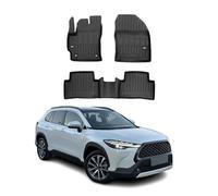 OMAC Tappetini Tappetini in Gomma Compatibili con Toyota Corolla Cross 2021-2026 Premium Nero TPE 3X