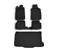 OMAC Tappetini & Vasca Baule Set compatibile con FIAT 500 2007-2015 Gomma TPE Nero 5X