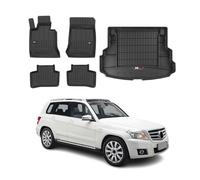 OMAC Tappetini & Vasca Baule Set compatibile con Mercedes GLK X204 2008-2015 Gomma 5X