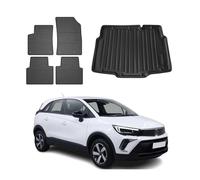 OMAC Tappetini & Vasca Baule Set compatibile con Opel Crossland 2017-2024 Gomma 5X