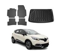 OMAC Tappetini & Vasca Baule Set compatibile con Renault Captur 2013-2016 Gomma Nero 5X