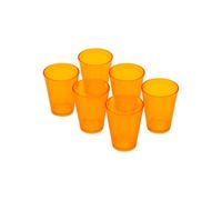 OMADA 6 Bicchieri in Plastica Rigida da 275 ml, Riutilizzabili e Impilabili | Set Bicchieri Acqua per Feste o Party, 8x H10 cm, In Plastica Resistente, Collezione Samba