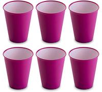 OMADA 6 Bicchieri Plastica per Bambini Infrangibili, Antibatterici, 300 ml | Set Bicchieri Colorati, da 8,5x H10 cm, con Protezione Antibatterica, Lavabili in Lavastoviglie, Collezione Sanaliving