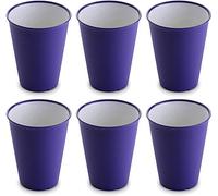 OMADA 6 Bicchieri Plastica per Bambini Infrangibili, Antibatterici, 300 ml | Set Bicchieri Colorati, da 8,5x H10 cm, con Protezione Antibatterica, Lavabili in Lavastoviglie, Collezione Sanaliving