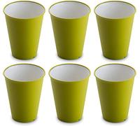 OMADA 6 Bicchieri Plastica per Bambini Infrangibili, Antibatterici, 300 ml | Set Bicchieri Colorati, da 8,5x H10 cm, con Protezione Antibatterica, Lavabili in Lavastoviglie, Collezione Sanaliving