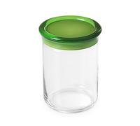 OMADA Barattolo in Plastica 1L, Contenitore Alto per Freschezza Alimenti | Ideale per Conservare Pasta, Biscotti, Sale, Caffè, Zucchero, 12x H15,5 cm, Collezione Trendy