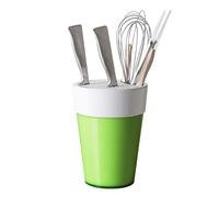 Omada Design Ceppo Coltelli Multifunzione da 22cm, Portacoltelli Capiente, Lavabile in Lavastoviglie, Made in Italy, Linea Trendy, Verde