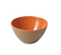 Omada Design - Ciotola cucina da 1,5 lt - Contenitore in plastica e legno - Durevole e infrangibile - Made in Italy - Linea Ecoliving - Arancione