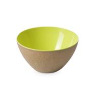 Omada Design - Ciotola cucina da 1,5 lt - Contenitore in plastica e legno - Durevole e infrangibile - Made in Italy - Linea Ecoliving - Verde Acido