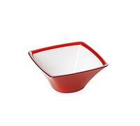 Omada Design Ciotola Piccola da 0,5 L, in Acrilico Infrangibile, Lavabile in Lavastoviglie, Made in Italy, Linea Square, Rosso