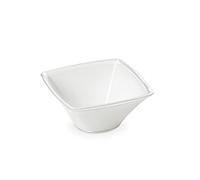 omada Design Ciotola Piccola da 0,5 L, in Acrilico Infrangibile, Lavabile in Lavastoviglie, Made in Italy, Linea Square, Bianco