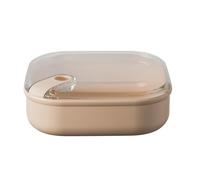 OMADA Design - Contenitore ermetico per alimenti da 1 L basso con coperchio trasparente - Made in Italy - Linea Pull Box
