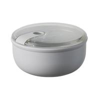 OMADA Design - Contenitore ermetico per alimenti rotondo da 0,75 L, porta pranzo con coperchio trasparente - Made in Italy - Linea Pull Box