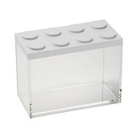 OMADA Design Contenitore mattoncino per alimenti rettangolare da 2L con coperchio impilabile e recipiente trasparente di alta qualità - Linea Brickstore