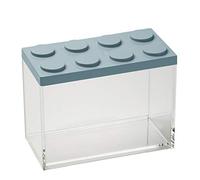 OMADA Design Contenitore mattoncino per alimenti rettangolare da 2L con coperchio impilabile e recipiente trasparente di alta qualità - Linea Brickstore