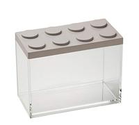 OMADA Design Contenitore mattoncino per alimenti rettangolare da 2L con coperchio impilabile e recipiente trasparente di alta qualità - Linea Brickstore