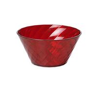 Omada Design Insalatiera da 1,6lt infrangibile, ciotola in acrilico, impilabile, lavabile in lavastoviglie, Made in Italy, Linea Diamond, Rosso