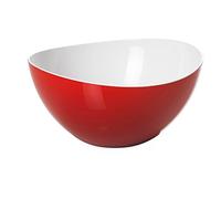OMADA Design Insalatiera da 3,5 lt, Ciotola Cucina in Plastica Bicolore, Infrangibile, Made in Italy, lavabile in lavastoviglie, Linea Trendy, Rosso