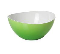 OMADA Design Insalatiera da 3,5 lt, Ciotola Cucina in Plastica Bicolore, Infrangibile, Made in Italy, lavabile in lavastoviglie, Linea Trendy, Verde