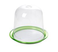 Omada Design Porta Panettone, Pandoro, Dolci, Torte, Vassoio Antigraffio da 25 cm (interno), Campana Alta, Made in Italy, Linea Trendy, Verde