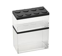 OMADA Design Set 2 contenitori mattoncino per alimenti con coperchio impilabile e recipiente trasparente di alta qualità - Linea Brickstore