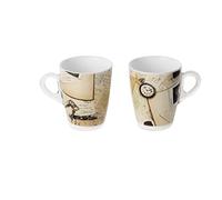OMADA Design Set 2 Mug, Tazza per Latte, Caffè Americano, in Plastica Infrangibile, Linea Plexart