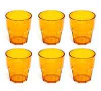 OMADA Design Set 6 Bicchieri in Plastica Rigida da 30 cl, Impilabili, per uso Esterno, Lavabili in Lavastoviglie, Made in Italy, Linea Unglassy