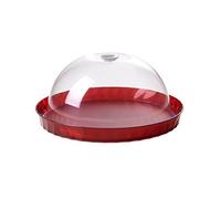 OMADA Porta Dolci 33cm, con Campana H16,5 cm, in Plastica, Effetto Diamante