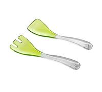 OMADA Posate da Insalata Bicolore, con Forchettone e Cucchiaio in Acrilico | Ideali per Servire Insalate, Leggere e Colorate, Pratiche da Appendere, Lavabili in Lavastoviglie, Collezione Diamond