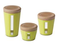 OMADA Set 3 Barattoli con Coperchio per Freschezza Alimenti