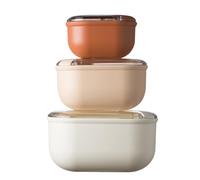 OMADA Set 3 Contenitori Ermetici per Alimenti, Lunch Box 0,4 L - 1 L - 2 L