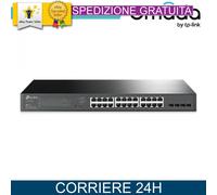 Omada Switch Smart 28 Porte Gigabit, 24 PoE+ 250W, Networking Veloce