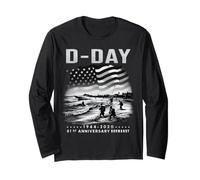 Omaha Beach 1944-2025 D-DAY 81° Anniversario Normandia D-Day Maglia a Manica