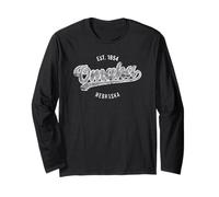 Omaha Nebraska fondata nel 1854 Distressed Maglia a Manica